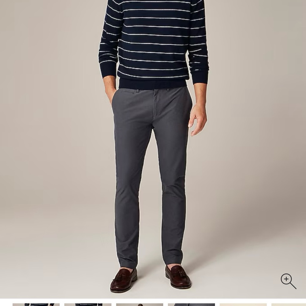 NEW J. Crew Charcoal‎ Gray 484 Slim Fit Tech Pant Size 28 x 32